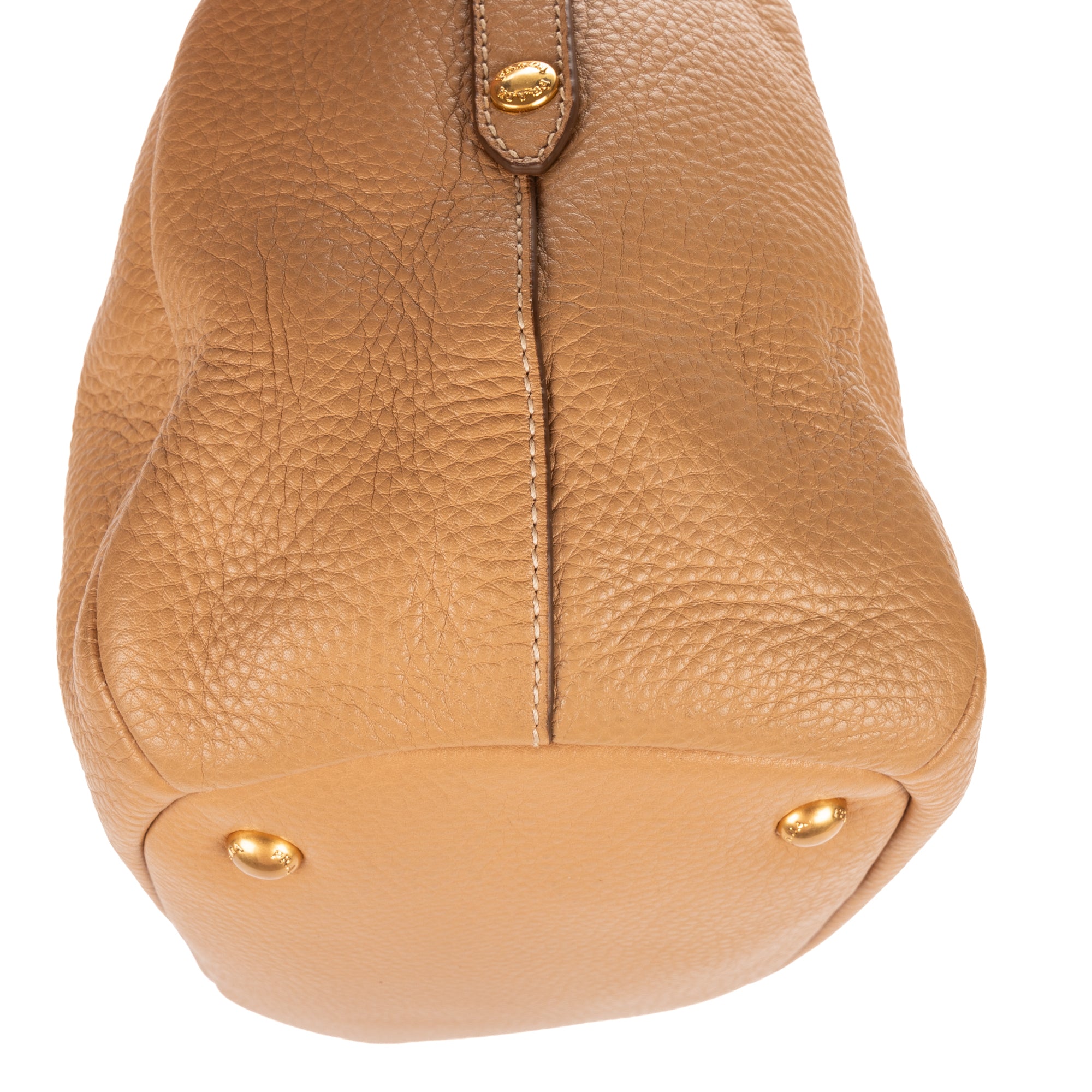 Shoulder Bag 2-Way Tote Beige Vitello Daino Leather