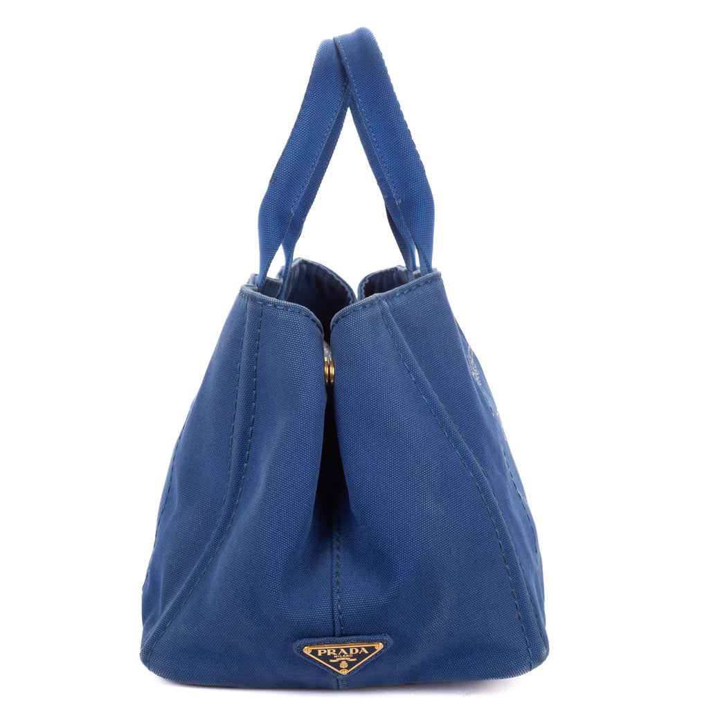 Shoulder Bag Medium Canapa Tote Blue Canapa Canvas