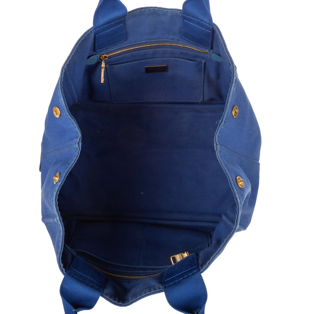 Shoulder Bag Medium Canapa Tote Blue Canapa Canvas