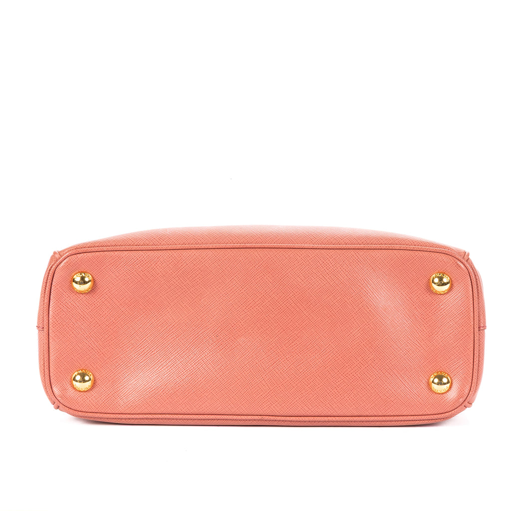 Shoulder Bag Small Galleria Double Zip Tote Small Pink Saffiano Leather