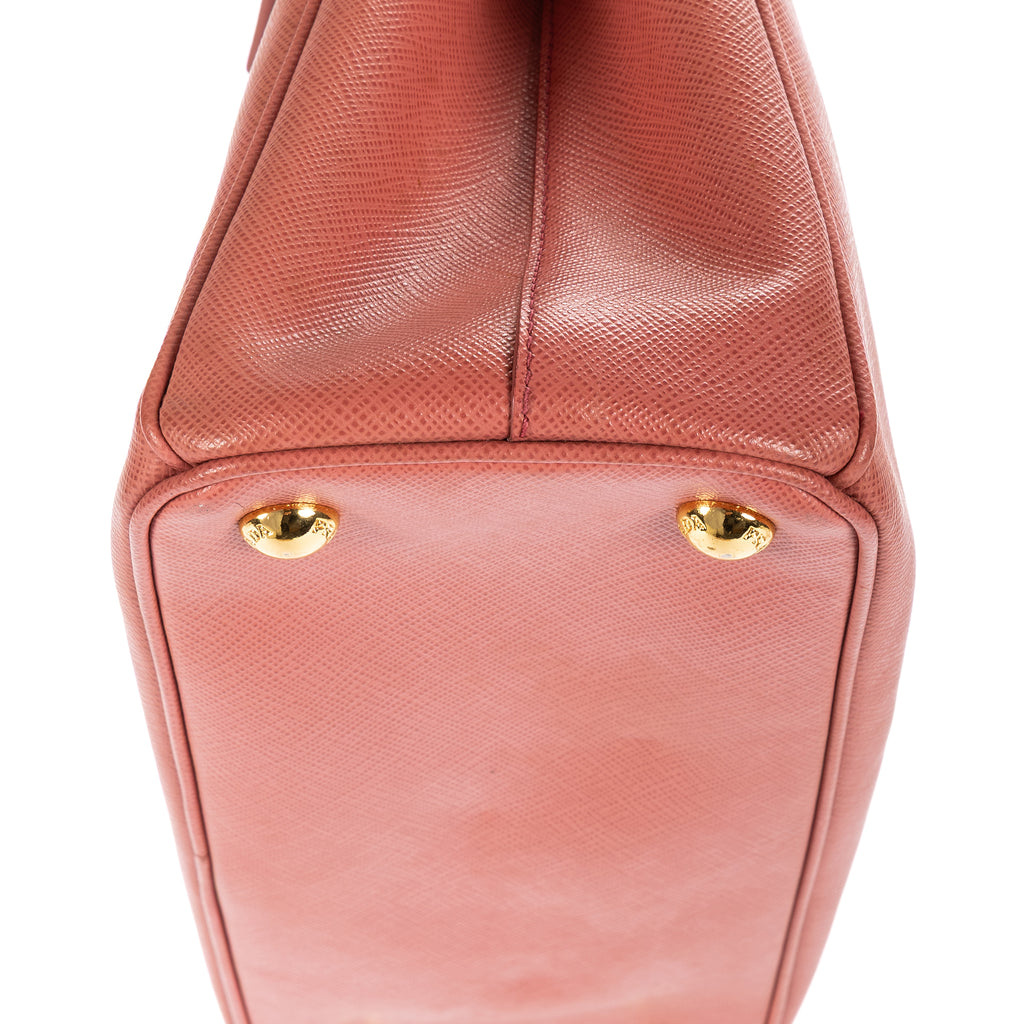 Shoulder Bag Small Galleria Double Zip Tote Small Pink Saffiano Leather