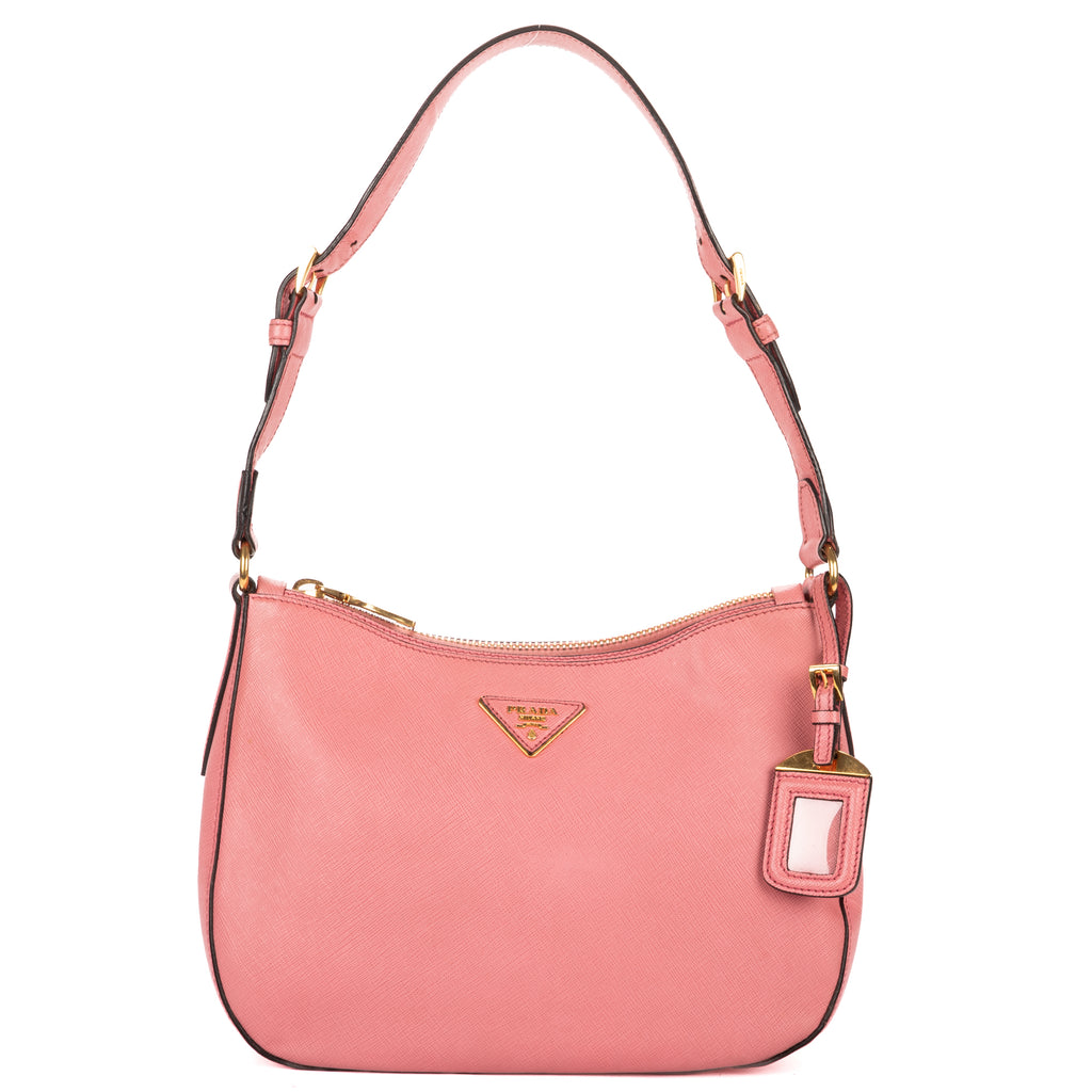 Shoulder Bag Hobo Bag Pink Saffiano Lux Leather