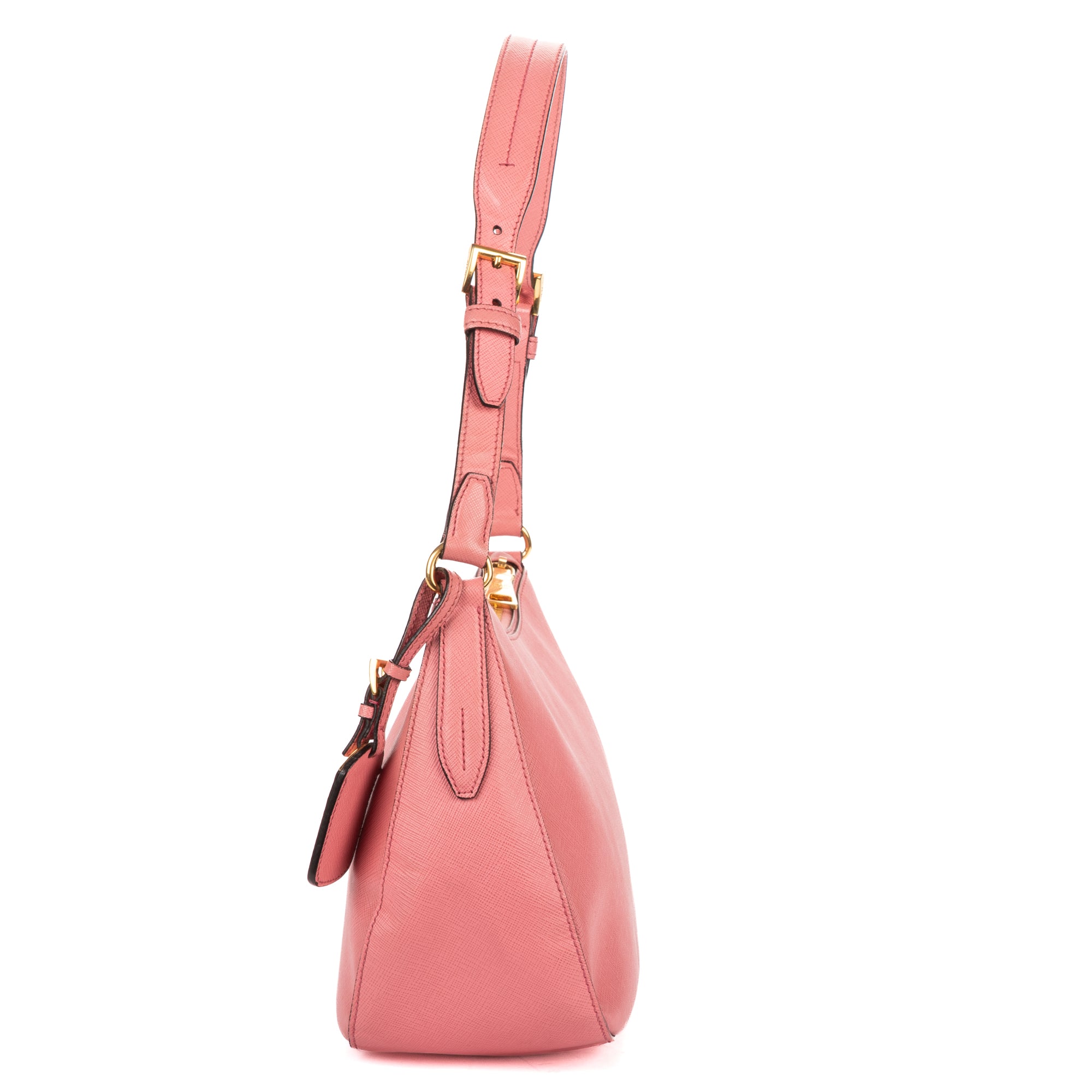 Shoulder Bag Hobo Bag Pink Saffiano Lux Leather