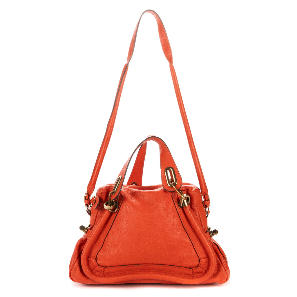 Shoulder Bag Medium Paraty Medium Orange Grained Calfskin Leather