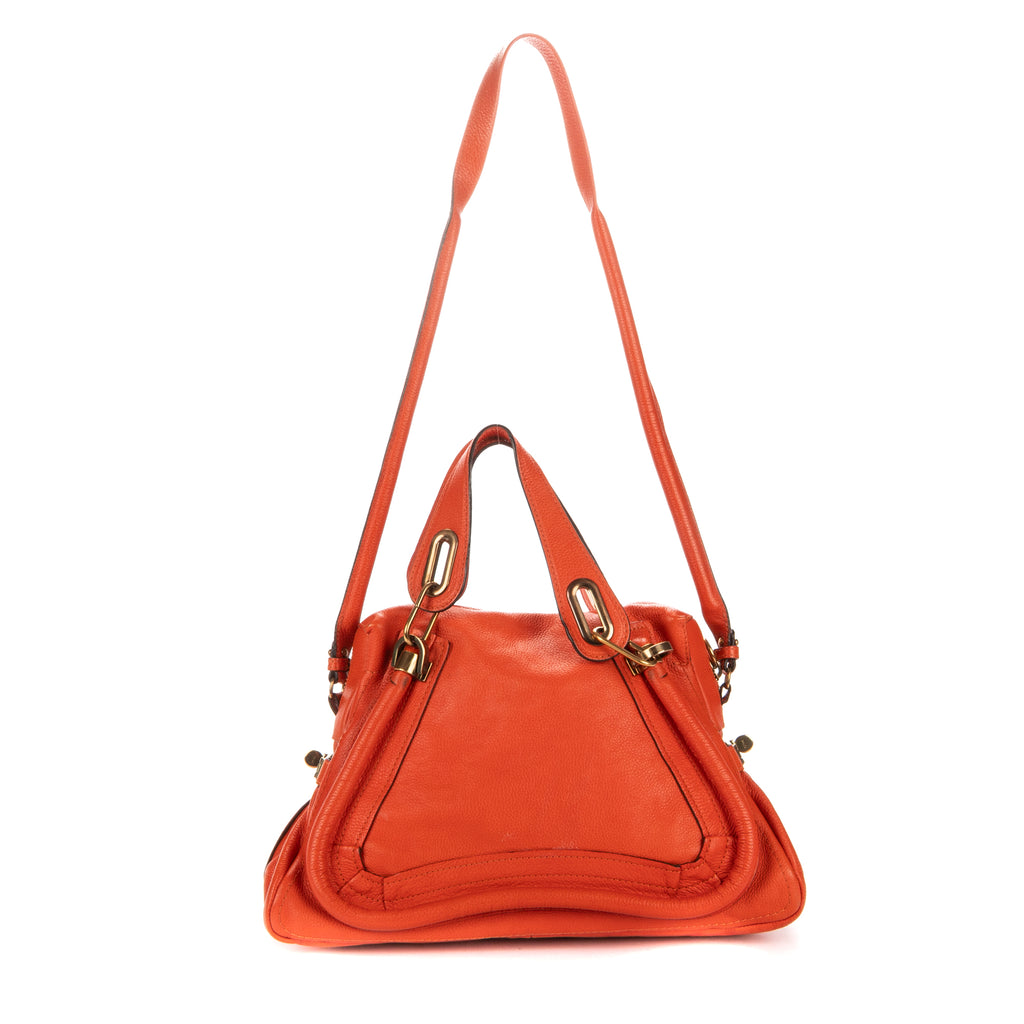 Shoulder Bag Medium Paraty Medium Orange Grained Calfskin Leather