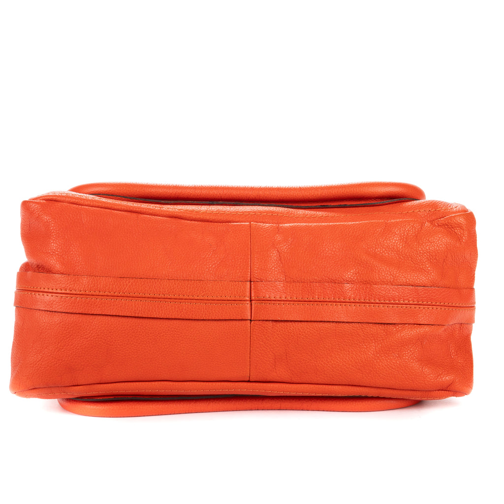 Shoulder Bag Medium Paraty Medium Orange Grained Calfskin Leather