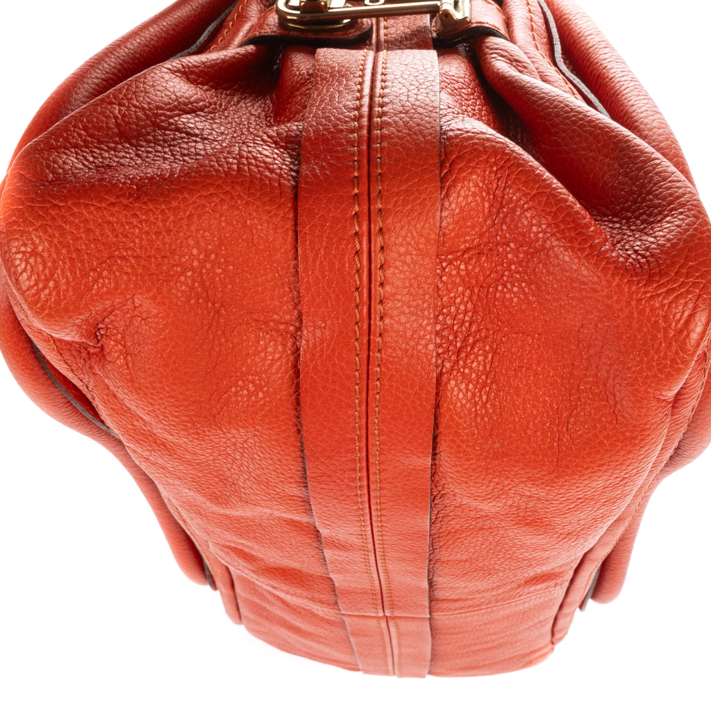Shoulder Bag Medium Paraty Medium Orange Grained Calfskin Leather