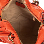 Shoulder Bag Medium Paraty Medium Orange Grained Calfskin Leather