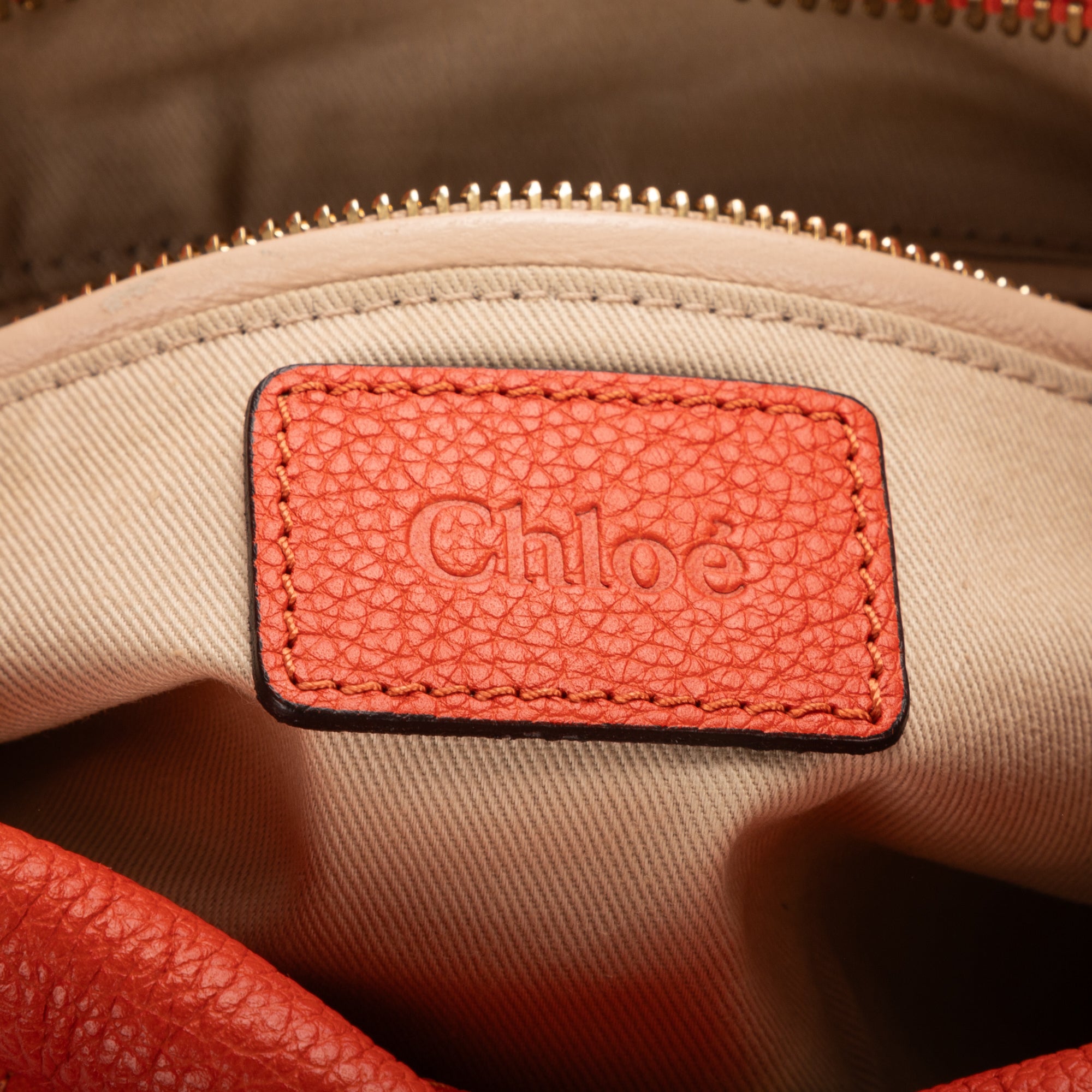 Shoulder Bag Medium Paraty Medium Orange Grained Calfskin Leather