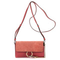 Shoulder Bag Mini Faye Mini Pink Calfskin/Suede Leather