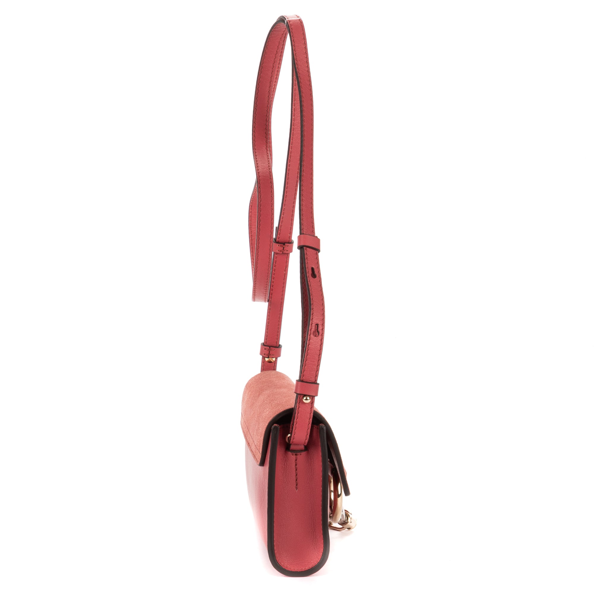 Shoulder Bag Mini Faye Mini Pink Calfskin/Suede Leather