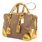 Shoulder Bag Bauletto Gold Jacquard Canvas