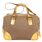 Shoulder Bag Bauletto Gold Jacquard Canvas