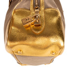 Shoulder Bag Bauletto Gold Jacquard Canvas