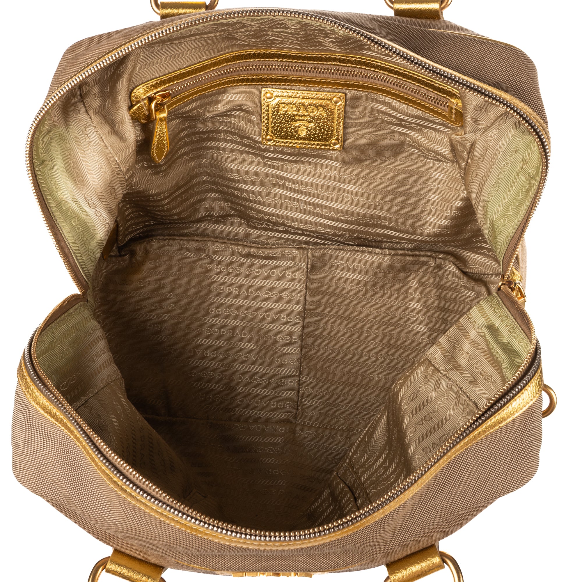 Shoulder Bag Bauletto Gold Jacquard Canvas