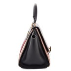 Shoulder Bag Small Trapeze Small Navy Striped Canvas