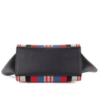 Shoulder Bag Small Trapeze Small Navy Striped Canvas