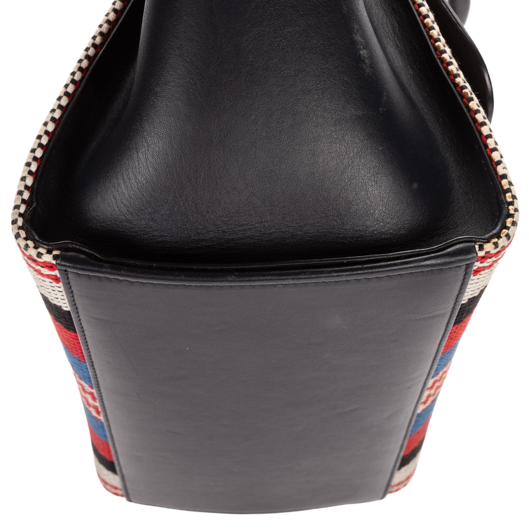Shoulder Bag Small Trapeze Small Navy Striped Canvas