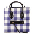 Shoulder Bag Large Phantom Luggage Large White Woven Gingham Pattern Canvas