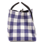 Shoulder Bag Large Phantom Luggage Large White Woven Gingham Pattern Canvas