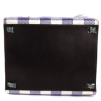 Shoulder Bag Large Phantom Luggage Large White Woven Gingham Pattern Canvas