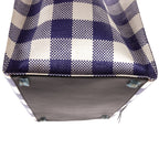 Shoulder Bag Large Phantom Luggage Large White Woven Gingham Pattern Canvas