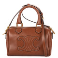 Shoulder Bag Small Boston Small Brown Smooth Calfskin Leather