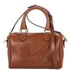 Shoulder Bag Small Boston Small Brown Smooth Calfskin Leather