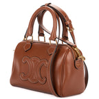 Shoulder Bag Small Boston Small Brown Smooth Calfskin Leather