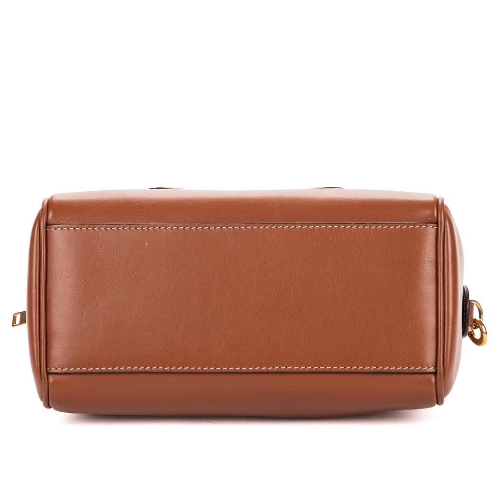 Shoulder Bag Small Boston Small Brown Smooth Calfskin Leather