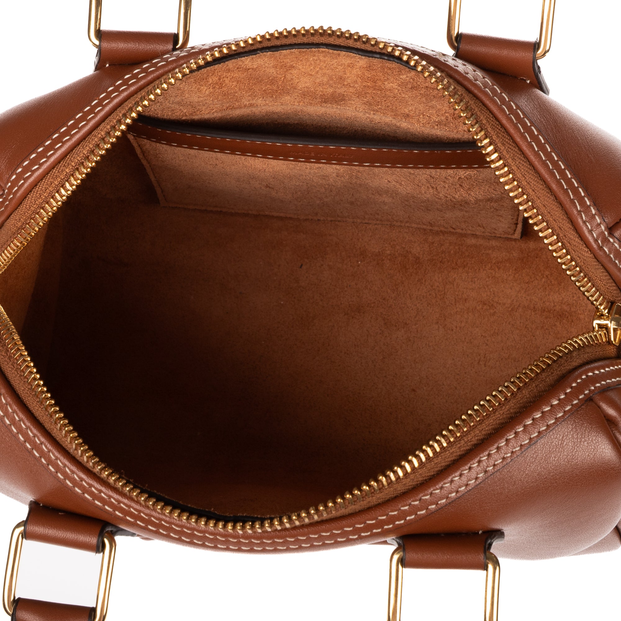 Shoulder Bag Small Boston Small Brown Smooth Calfskin Leather