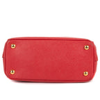 Shoulder Bag Small Galleria Double Zip Tote Small Red Saffiano Leather