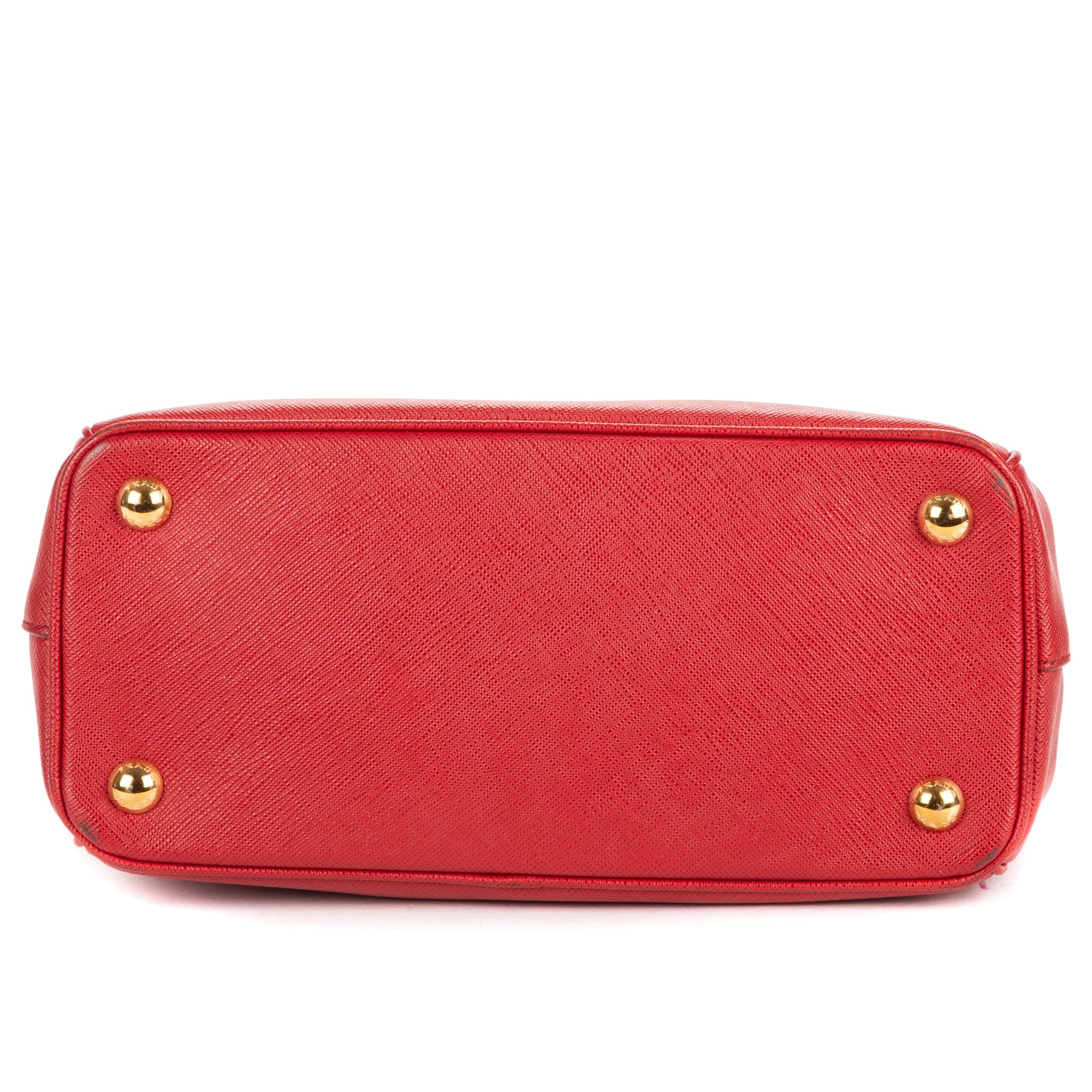 Shoulder Bag Small Galleria Double Zip Tote Small Red Saffiano Leather