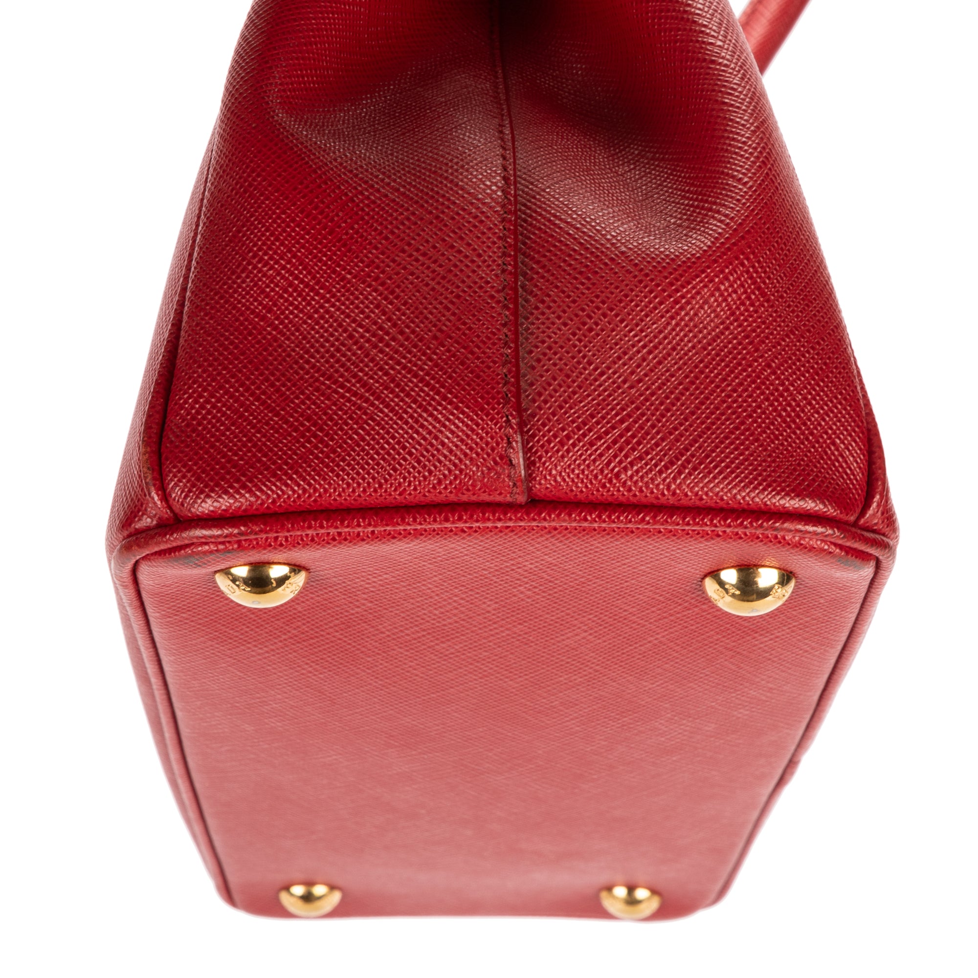 Shoulder Bag Small Galleria Double Zip Tote Small Red Saffiano Leather