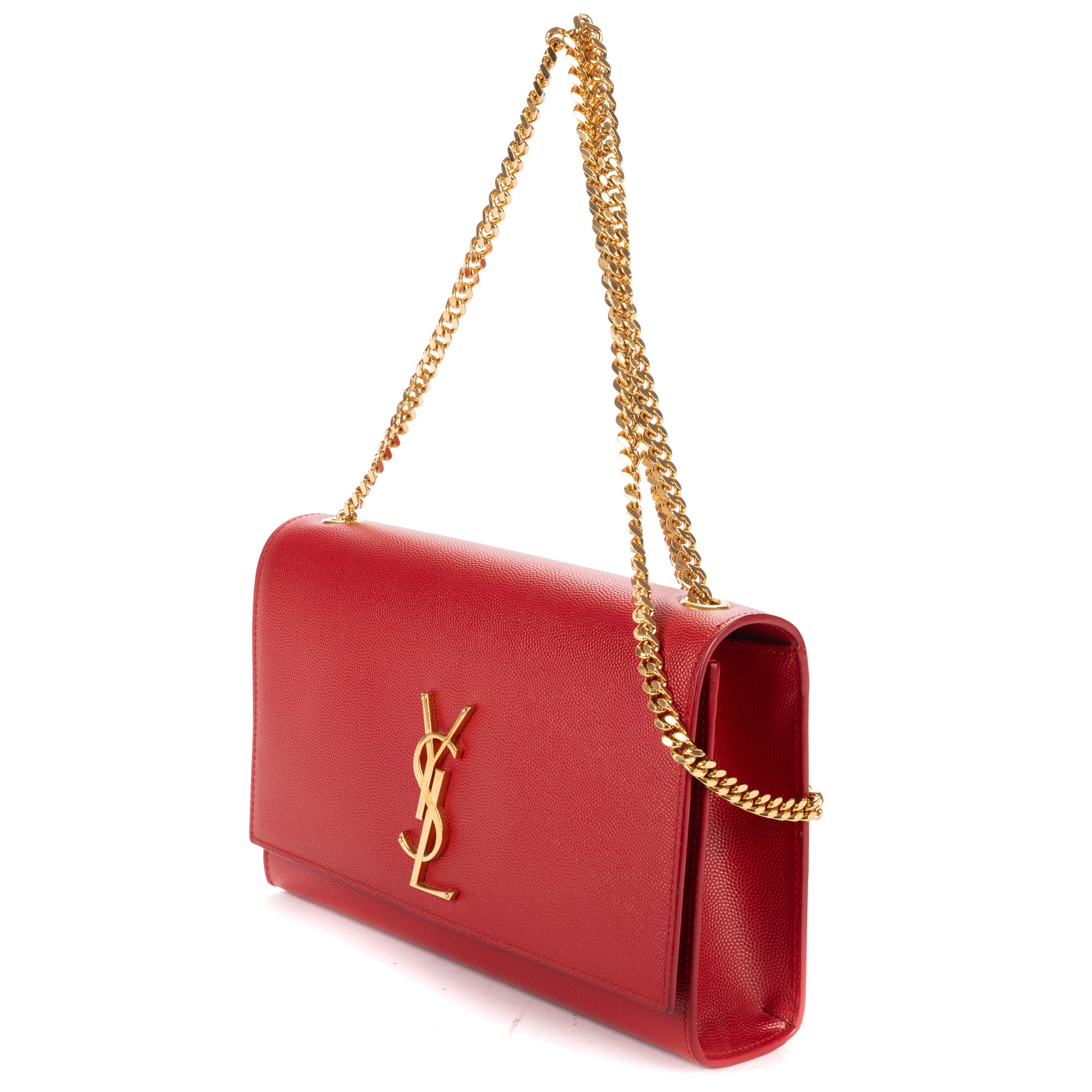 Shoulder Bag Medium Kate Medium Red Grain de Poudre Leather