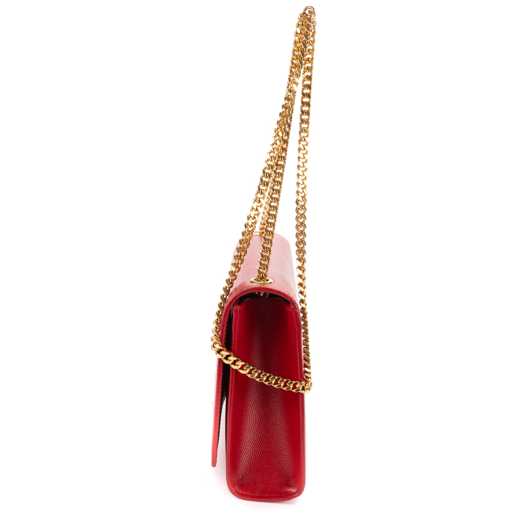 Shoulder Bag Medium Kate Medium Red Grain de Poudre Leather