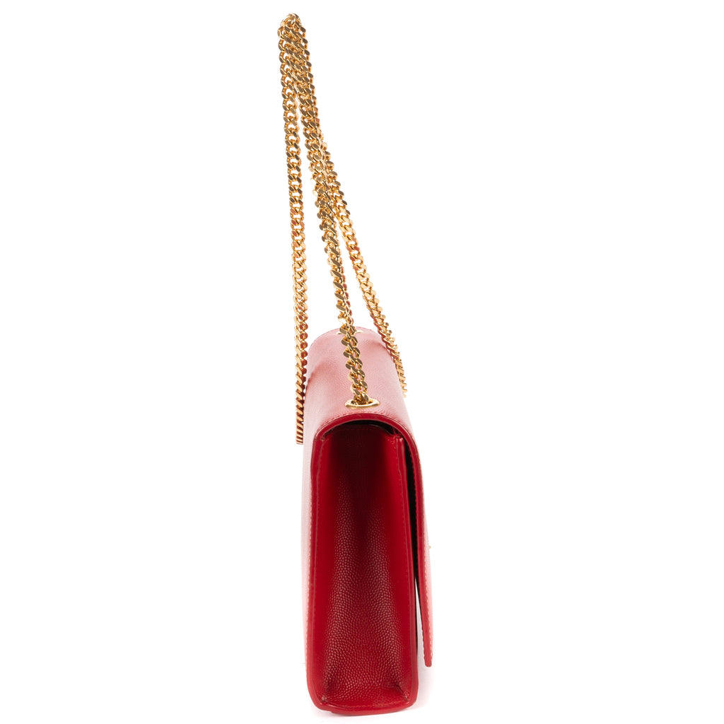 Shoulder Bag Medium Kate Medium Red Grain de Poudre Leather
