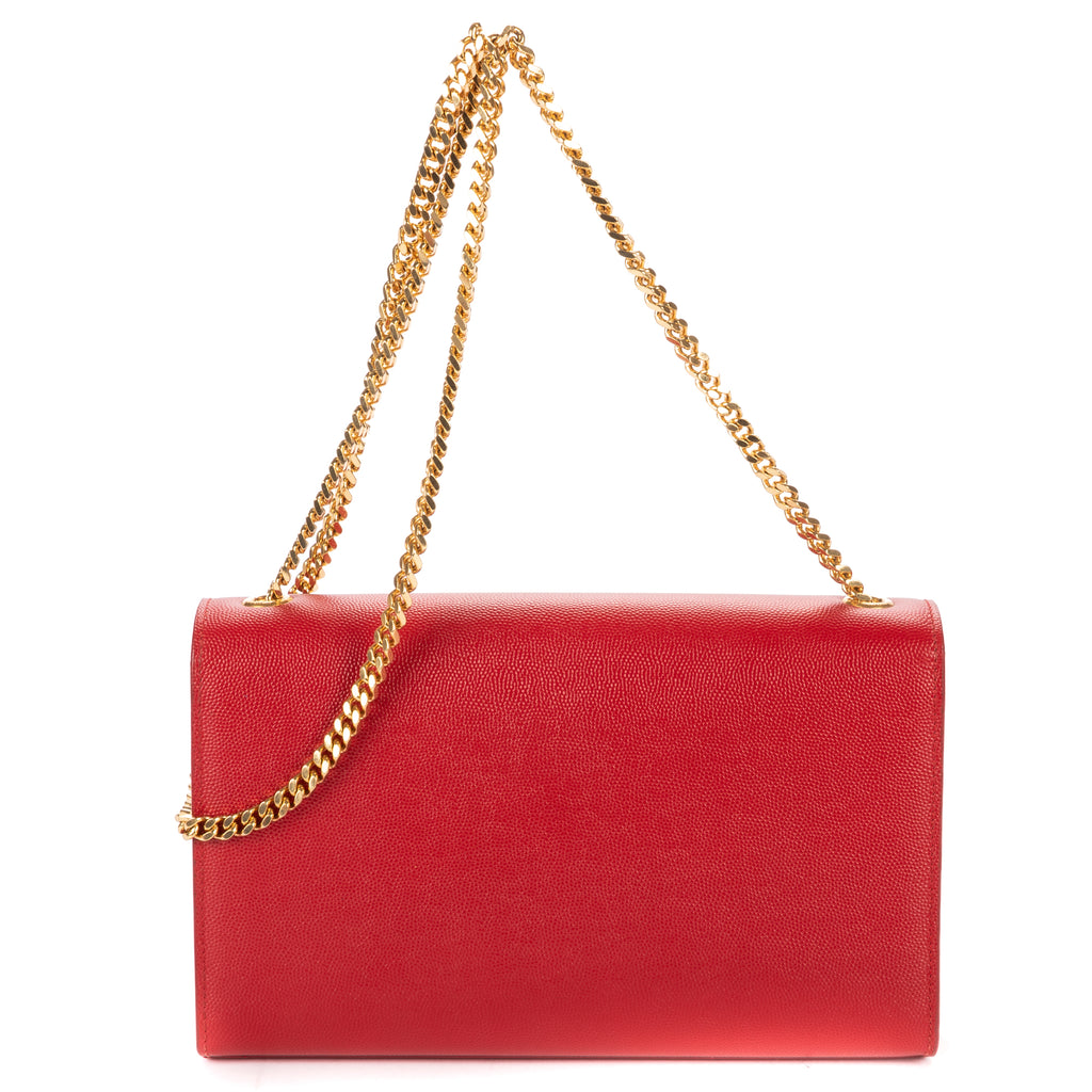 Shoulder Bag Medium Kate Medium Red Grain de Poudre Leather