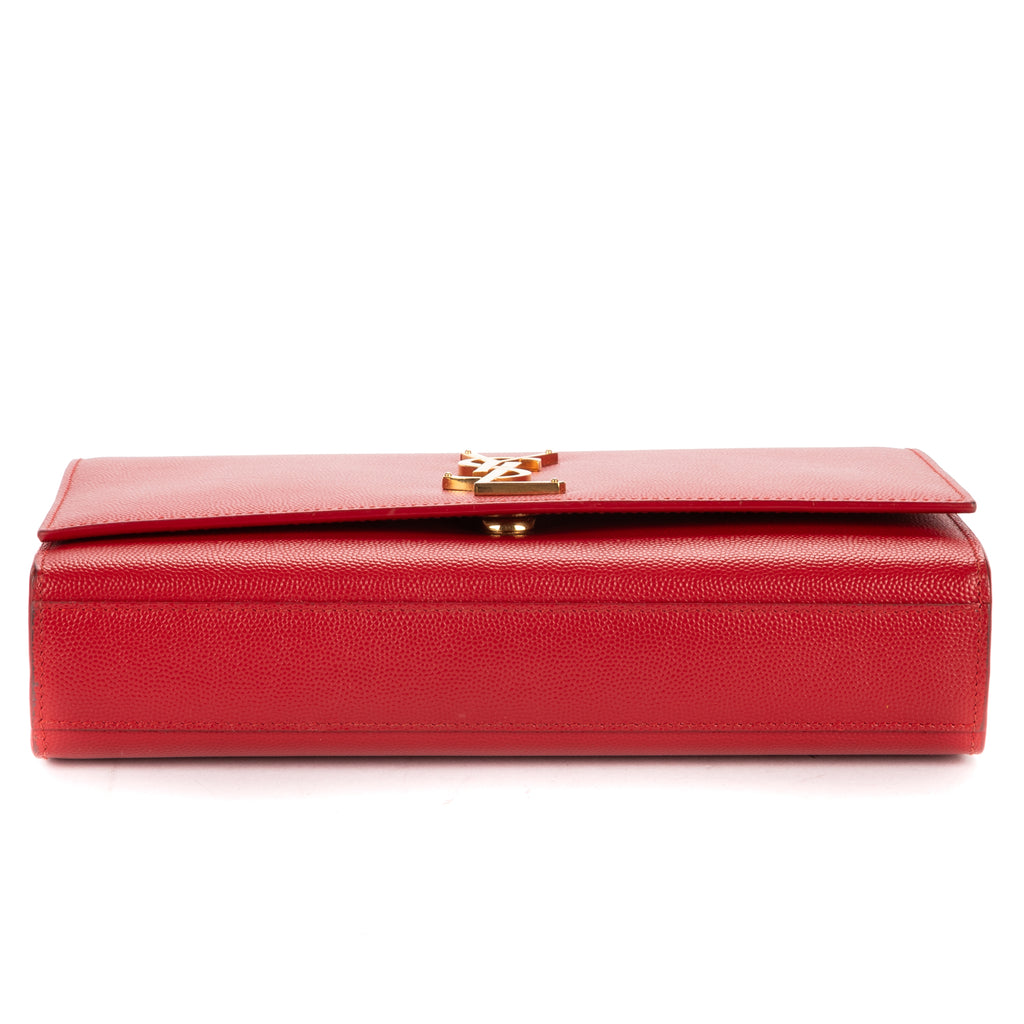 Shoulder Bag Medium Kate Medium Red Grain de Poudre Leather