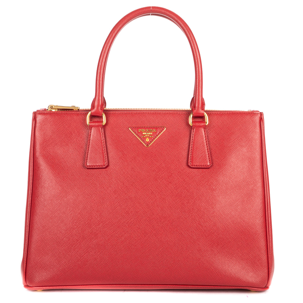 Shoulder Bag Large Galleria Double Zip Tote Large Red Saffiano Leather