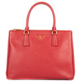 Shoulder Bag Large Galleria Double Zip Tote Large Red Saffiano Leather