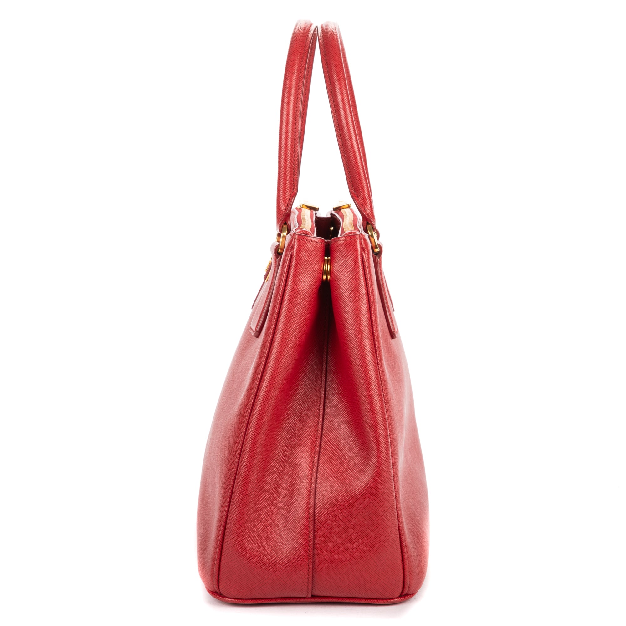 Shoulder Bag Large Galleria Double Zip Tote Large Red Saffiano Leather