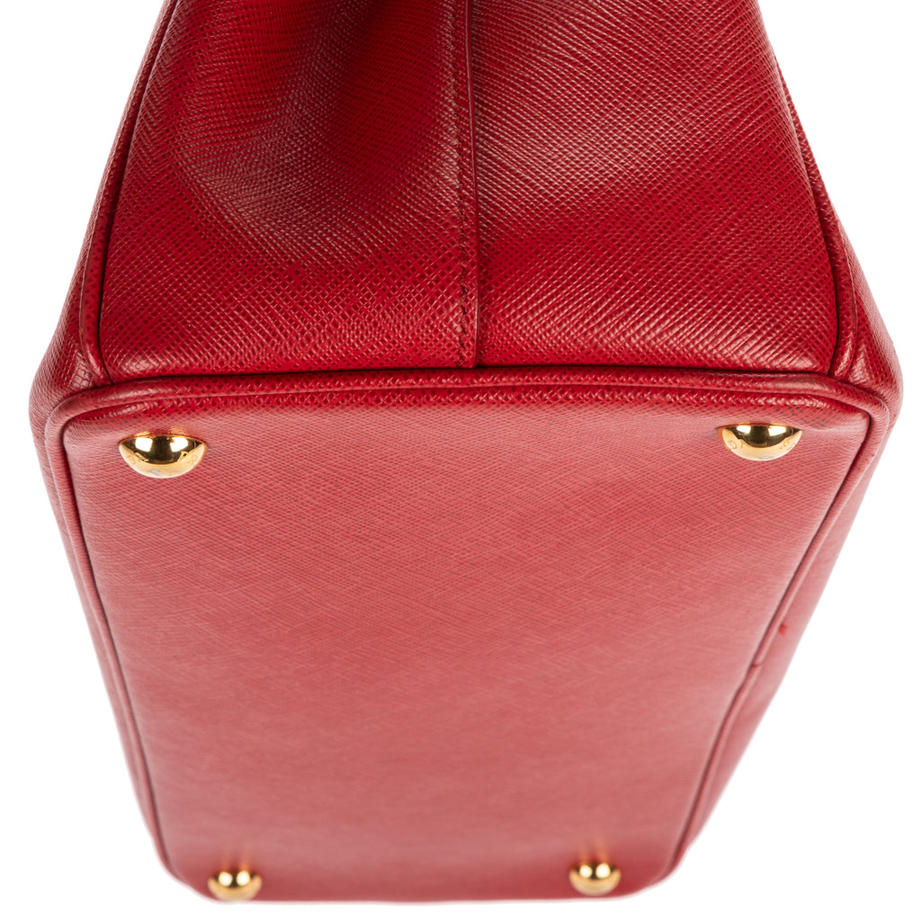 Shoulder Bag Large Galleria Double Zip Tote Large Red Saffiano Leather
