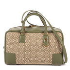 Shoulder Bag Amazona Anagram Zip Tote 28 Green Anagram Jacquard Canvas
