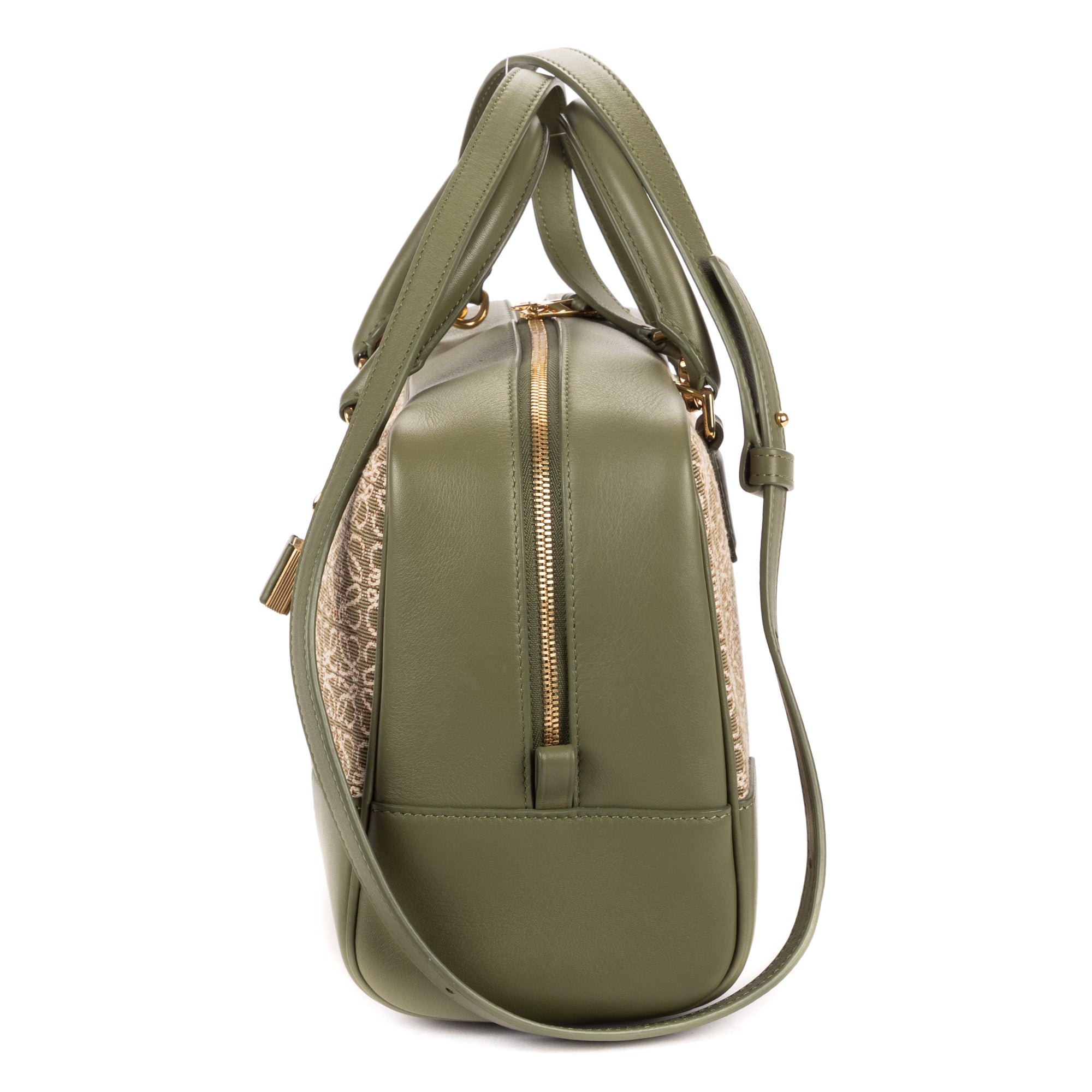 Shoulder Bag Amazona Anagram Zip Tote 28 Green Anagram Jacquard Canvas