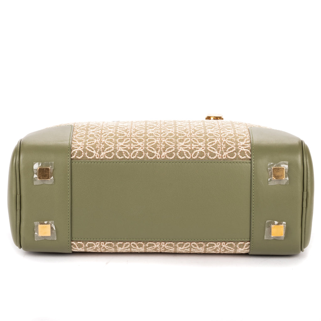 Shoulder Bag Amazona Anagram Zip Tote 28 Green Anagram Jacquard Canvas
