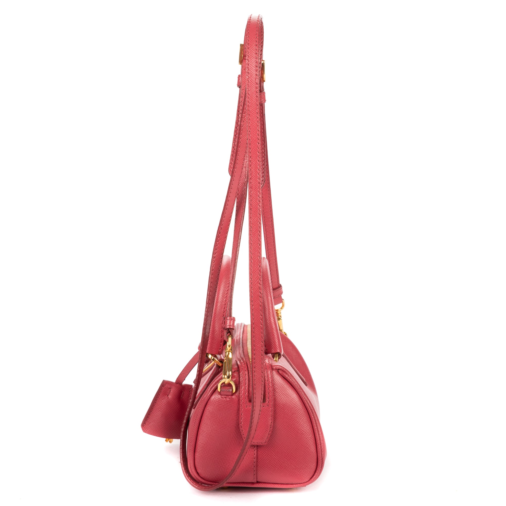 Shoulder Bag Mini Bowler Mini Pink Saffiano Lux Leather