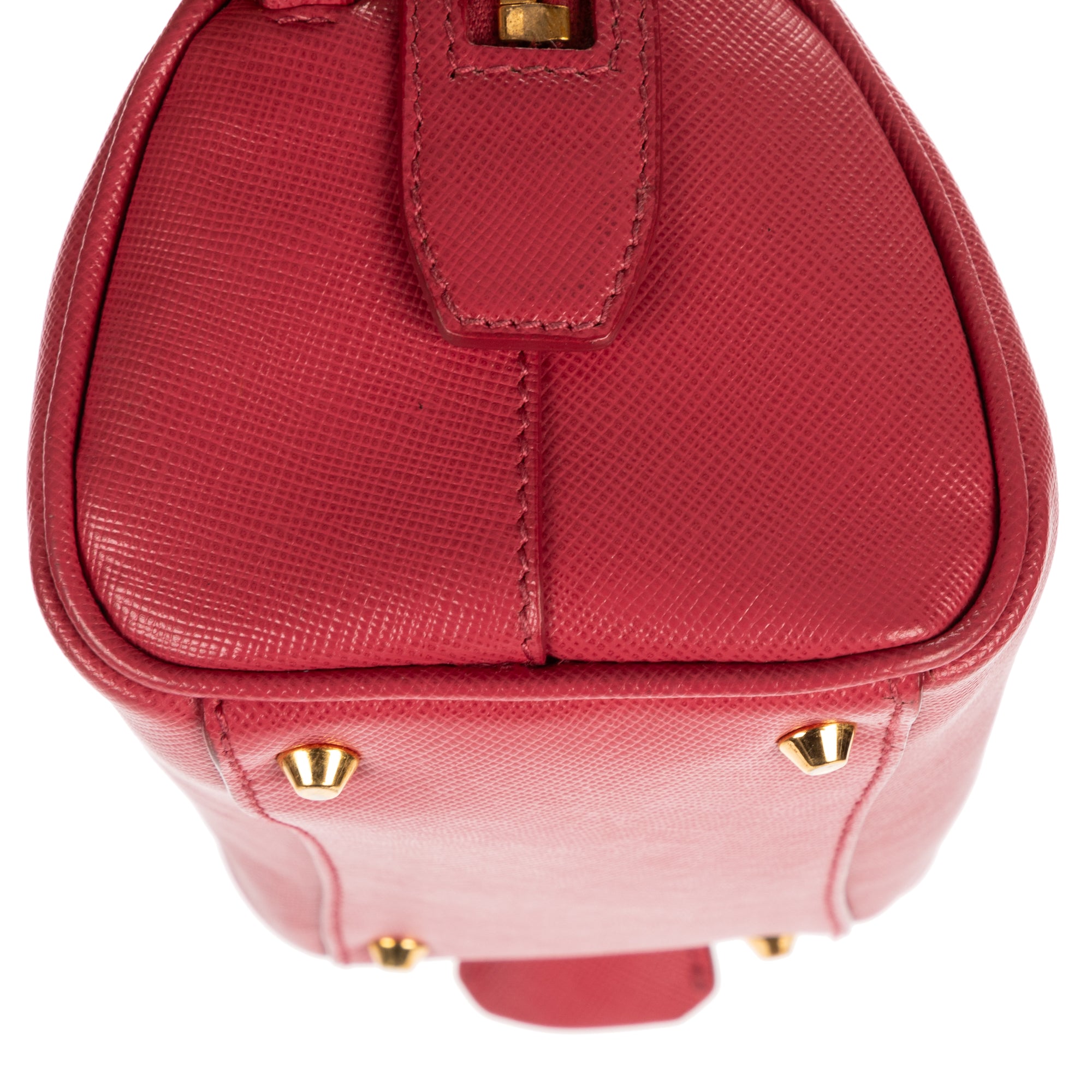 Shoulder Bag Mini Bowler Mini Pink Saffiano Lux Leather