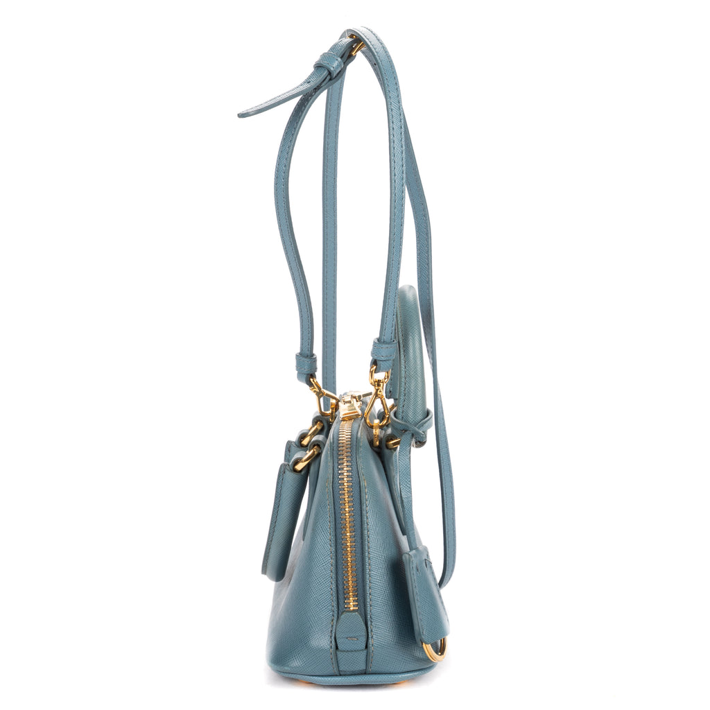 Shoulder Bag Mini Promenada Mini Blue Saffiano Lux Leather