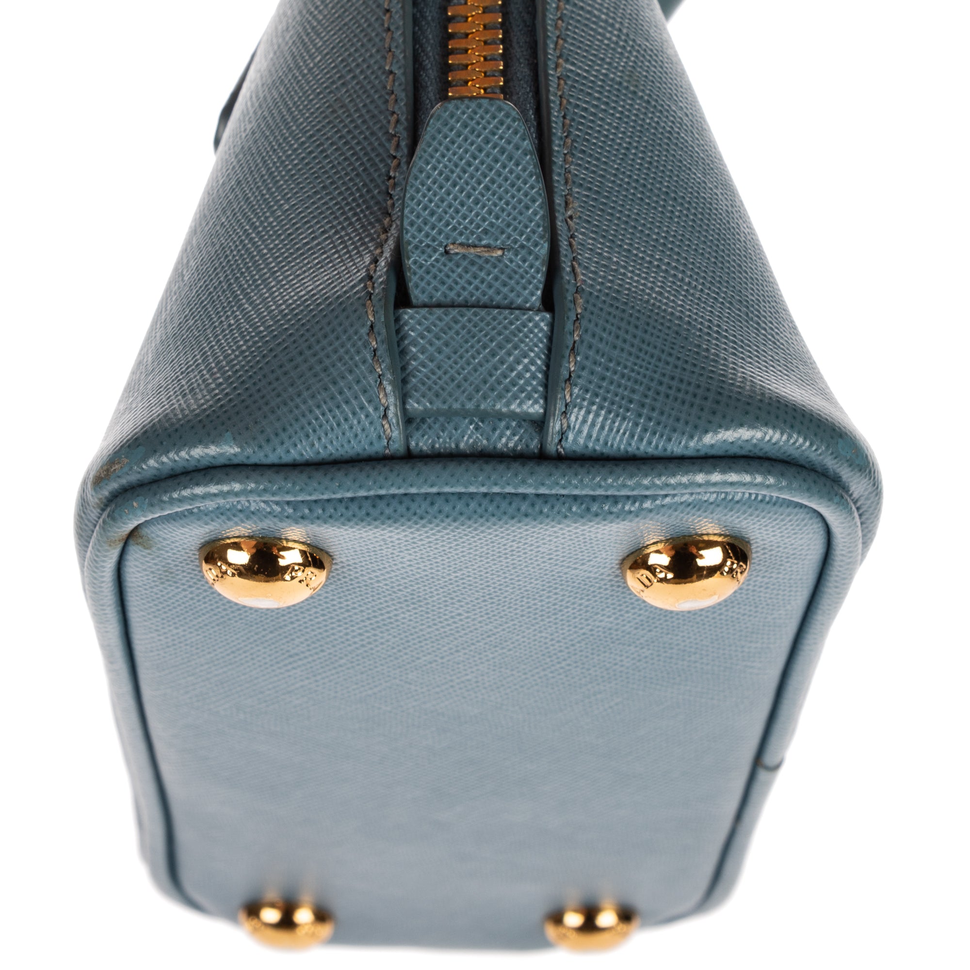 Shoulder Bag Mini Promenada Mini Blue Saffiano Lux Leather